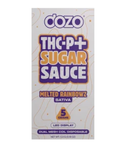 5g Dozo THC-P + Sugar Sauce Vape - Melted Rainbowz (Sativa)