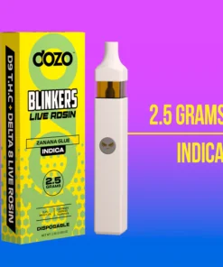 2.5g Dozo Blinkers Live Rosin Disposable Vape - Zanana Glue (Indica)
