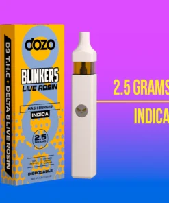 2.5g Dozo Blinkers Live Rosin Disposable Vape - Hash Burger (Indica)