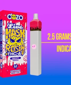 2.5g Dozo Live Hash Rosin THC-A Vape - Biscotti (Indica)
