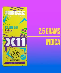 2.5g Dozo X11 Disposable - Club 69 (Indica)